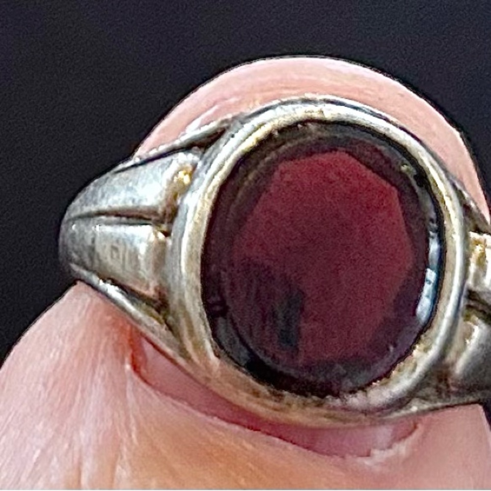 Ruby Silver Ring - image 1